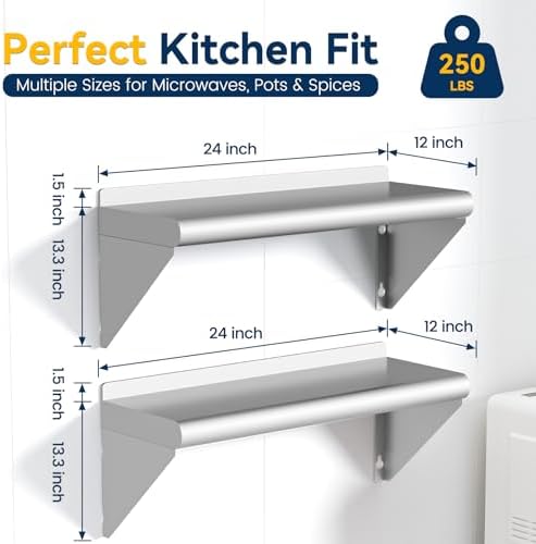 Chingoo 12x24 Stainless Steel Shelf 2 Pack
