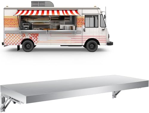 Stainless Steel Folding Wall Shelf for Food Trucks