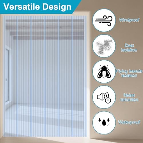 Toriexon Plastic Vinyl Strip Curtain 8 x 76