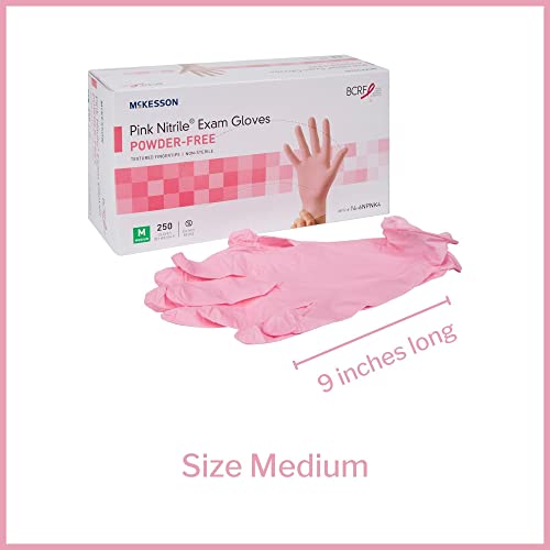 McKesson Pink Nitrile Exam Gloves - Medium 250 Count