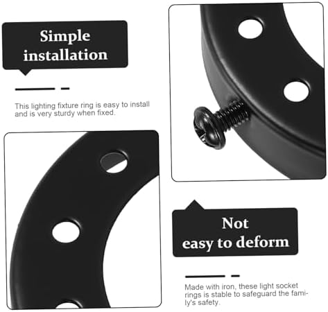 Mikikit 2pcs Ceiling Light Fixture Lamp Shade Ring Adapter for Socket Replacement