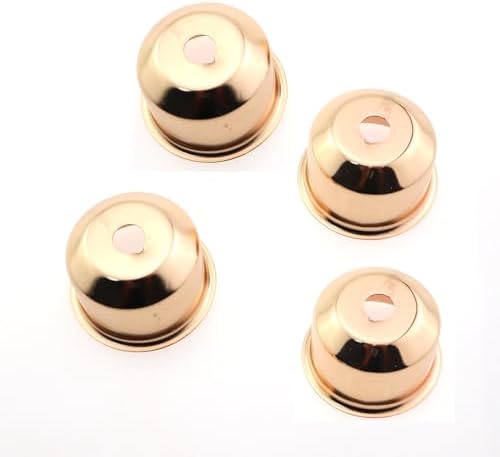 4PCS Gold Electroplated Lamp Base Sleeves for Table and Wall Lamps