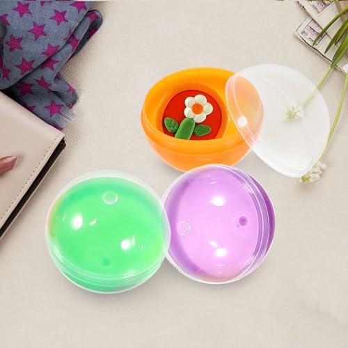 50pcs Vending Machine Refill Balls 45mm Transparent Plastic Fillable Capsules