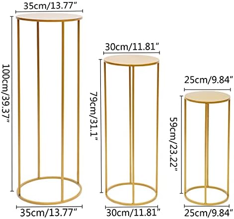 Gold Cylinder Stand for Party Decor 3PC A1 Size