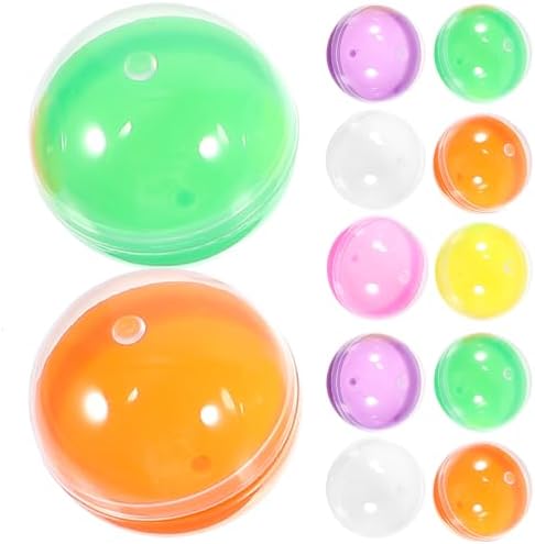 50pcs Vending Machine Refill Balls 45mm Transparent Plastic Fillable Capsules