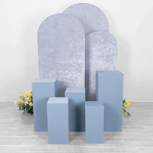Set of 5 Dusty Blue Spandex Display Box Covers