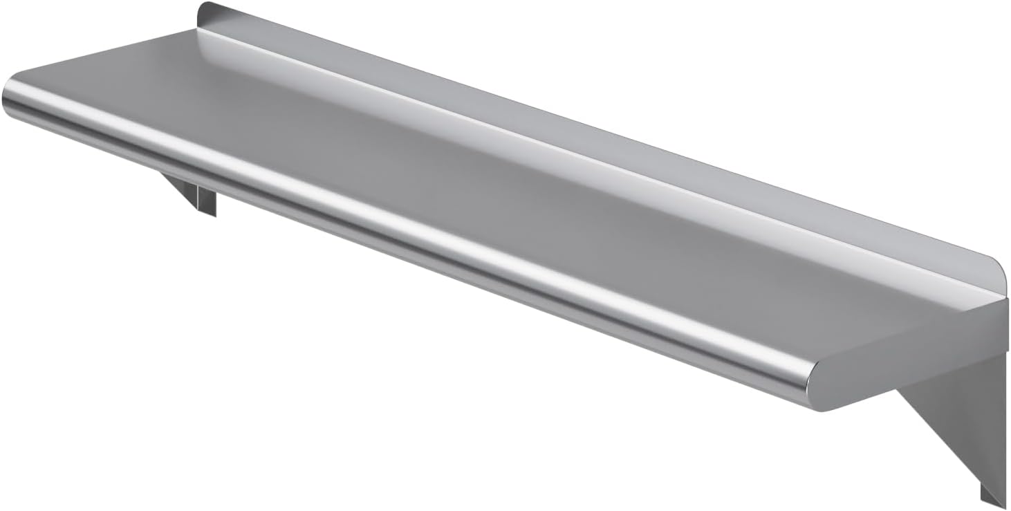 AmGood 8 In x 36 In Stainless Steel Wall Shelf