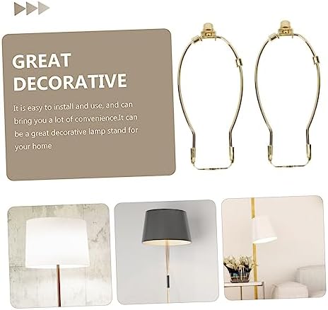 POPETPOP Vintage Brass Lampshade Holder Set