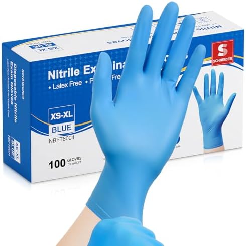 Schneider Nitrile Exam Gloves Blue Disposable
