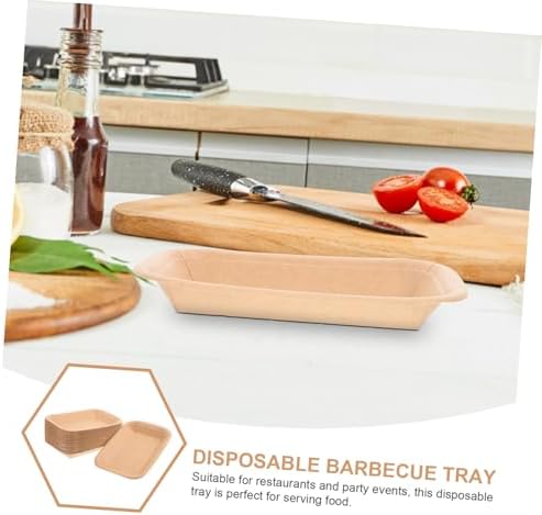 50 Pcs Disposable Barbecue Tray for Parties and Events