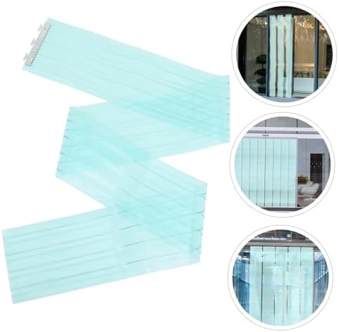 Ciieeo Semi Sheer PVC Strip Curtain for Classroom Shop and Freezer