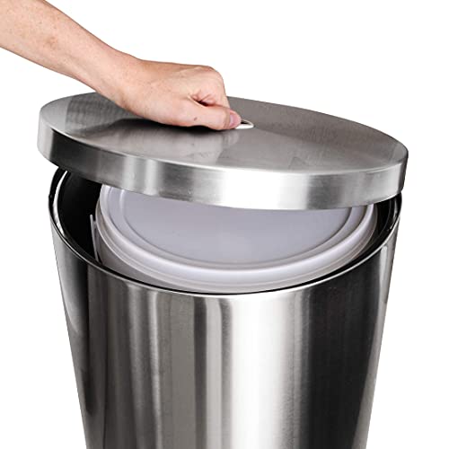 Stainless Steel Floor Stand Wipe Dispenser with Trash Can