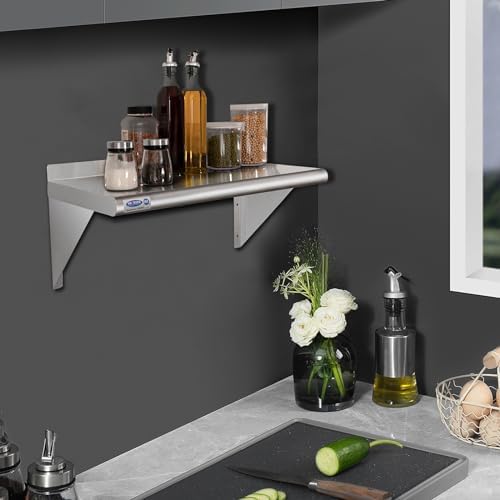 HARDURA 14x24 Stainless Steel Wall Shelf 240lb