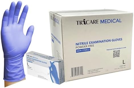 TRICARE MEDICAL Nitrile Exam Gloves 43 Mil Deep Blue