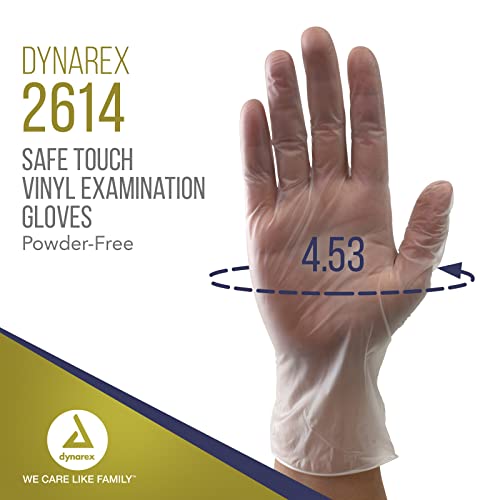 Dynarex Safe-Touch Vinyl Exam Gloves X-Large 1 Case