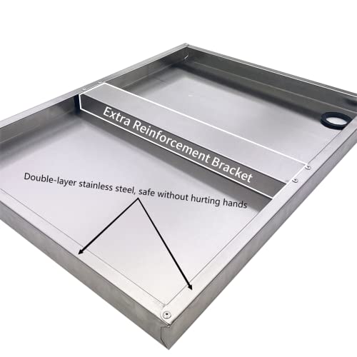 Stainless Steel Microwave Wall Shelf 18x24 Inch Heavy Duty