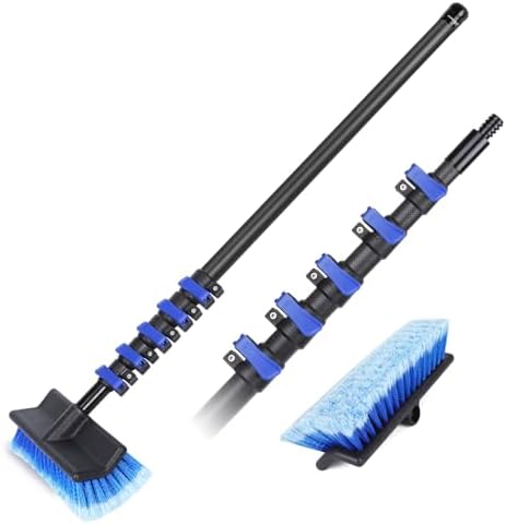 DOBEN 47-24FT Carbon Fiber Telescopic Pole with Car Wash Brush Head