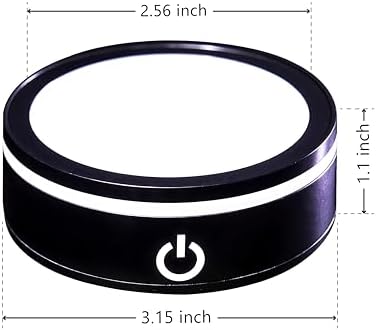 Black LED Light Base for Crystal Art Display