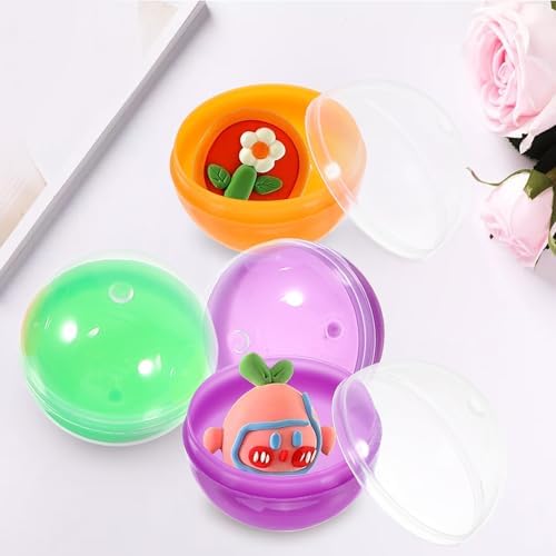 50pcs Vending Machine Refill Balls 45mm Transparent Plastic Fillable Capsules