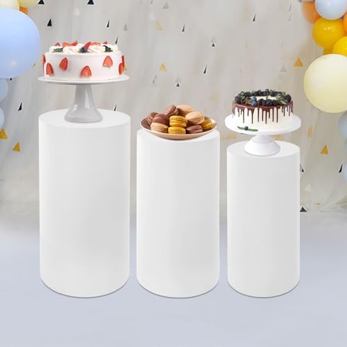 Ritabiity Flower Cylindrical Display Stands 3Pcs