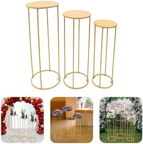 Gold Cylinder Stand for Party Decor 3PC A1 Size