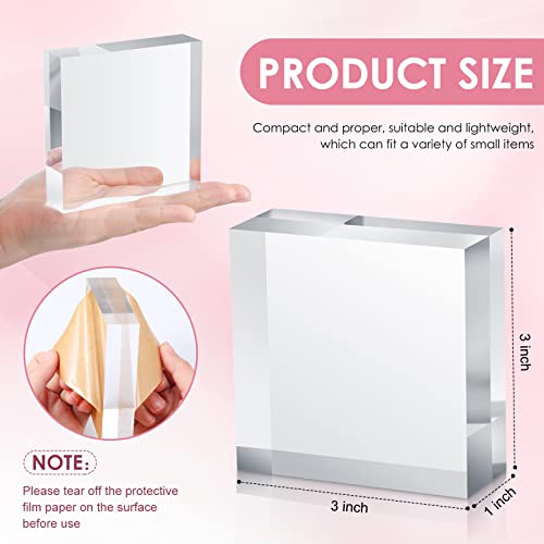 Vicenpal 8 Pcs Clear Acrylic Cube Jewelry Stand Display Riser Set