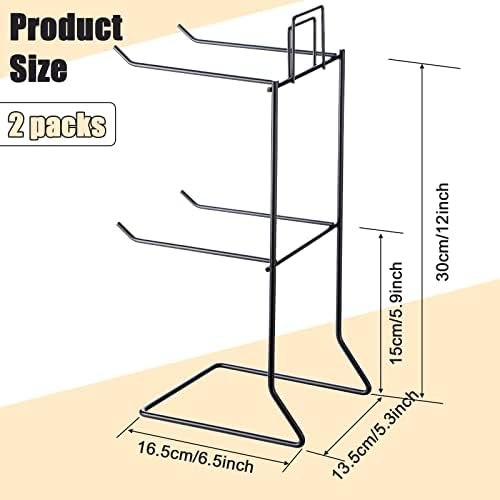 Coume 2 Pcs Metal Jewelry Display Stand for Necklaces Earrings