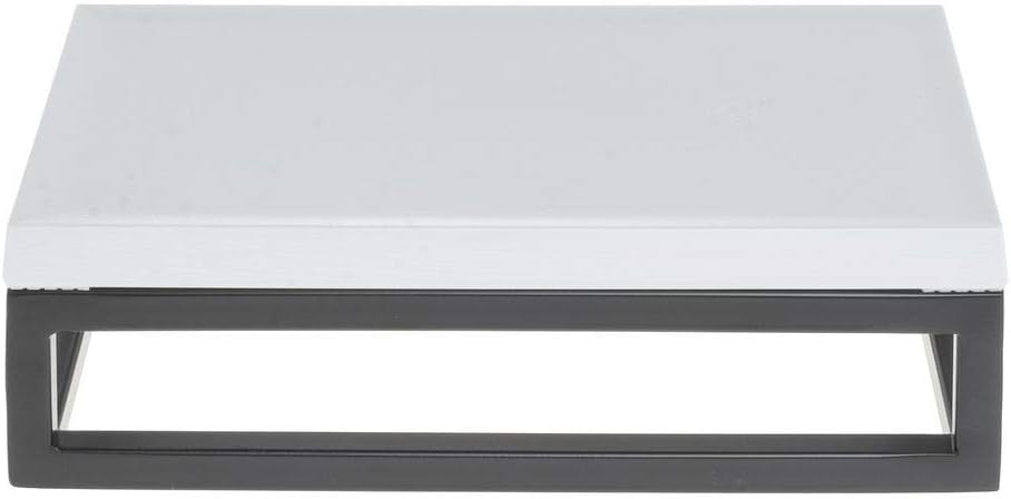 HUBERT Black Display Riser with White Top 3 15 Inch