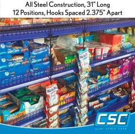 Clip Strip 1 Pack Heavy Duty Display Racks 31 Inch Black