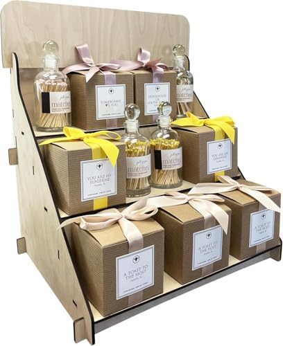Wooden Retail Table Display Stand 3 Step Riser