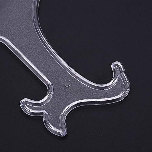 Youthink Clear Plastic Plate Display Stand with Foldable Design and Adjustable Hinges