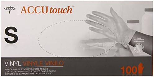 Medline Accutouch Synthetic Exam Gloves Clear 100 Count