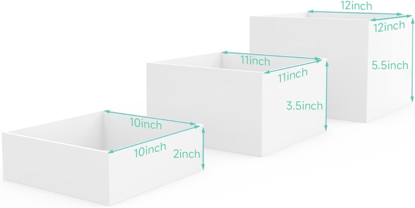 Laumffon Acrylic Cube Buffet Risers 6Pcs