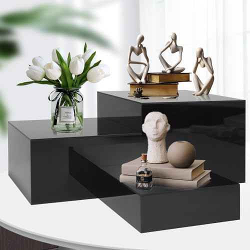 3pcs Buffet Risers Display Stand Set Black