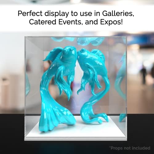 12 Inch Clear Acrylic Display Box with White Base