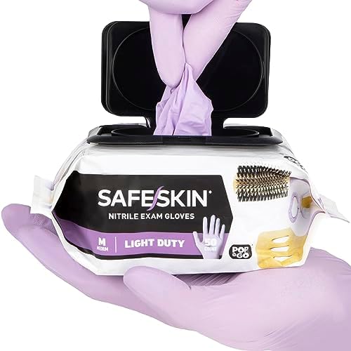 SAFESKIN Nitrile Gloves POP-N-GO Pack of 50 or 200 Powder Free