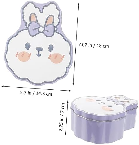 Rabbit Shaped Tinplate Candy Storage Box Multi Functional Party Favor Container