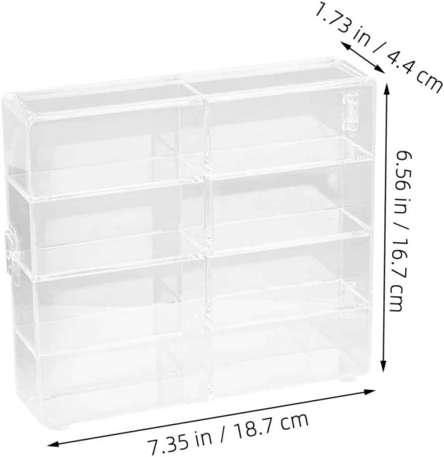 COHEALI 2Pcs Miniature Display Case Stand for Model Cars and Collectibles