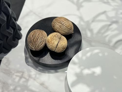 Two Round Wooden Display Stands for Home and Kitchen