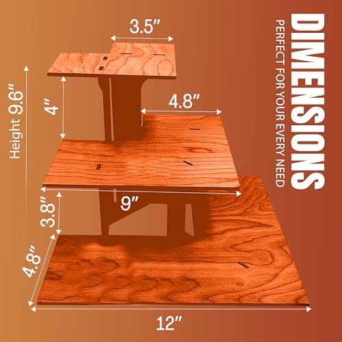 3-Tier Corner Retail Display Stand with Shelves Orange