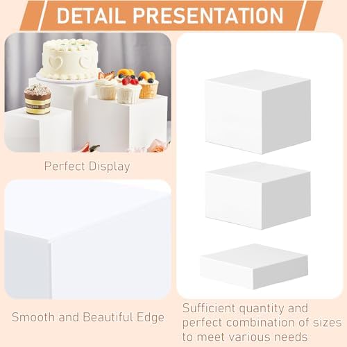 6-Pack Acrylic Display Risers for Desserts and Collectibles