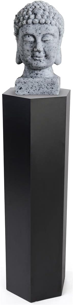 Displays2go Hexagonal Pedestal Display 42 Inch Black