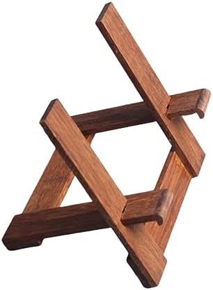 3-Tier Bamboo Tea Cake Holder Stand Adjustable Display Rack