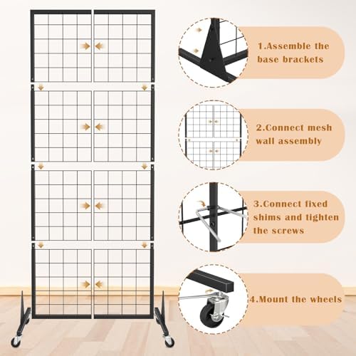SPACECARE Gridwall Panel Display Stand 21x55 Feet