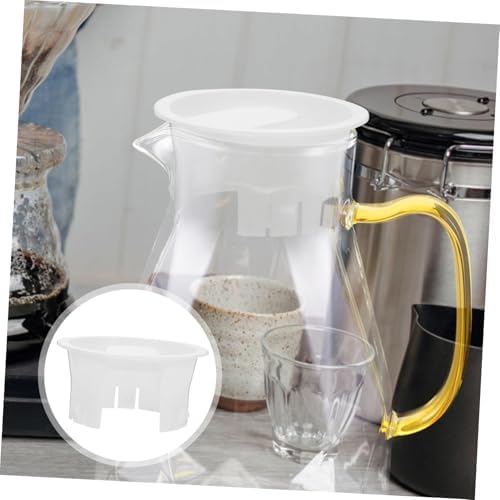 2pcs White Plastic Pitcher Lids Replacement Covers for Beverage Jugs