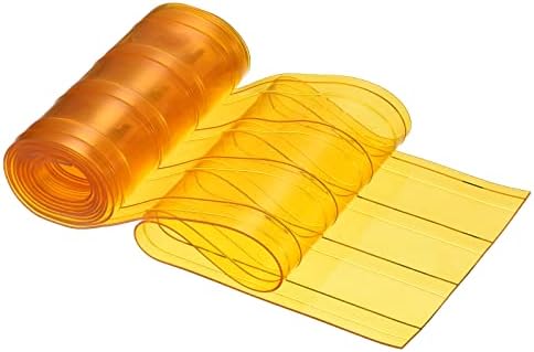 PATIKIL Yellow PVC Door Curtain Strip 72ft x 73in