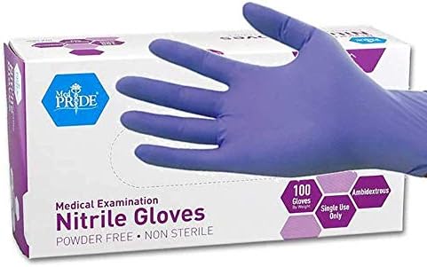 MedPride Powder-Free Nitrile Exam Gloves Small Pack of 100