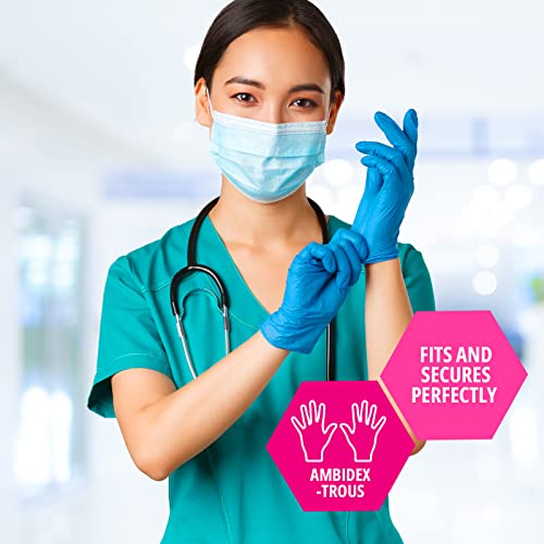 Medpride Medical Nitrile Gloves Medium Box 200 Blue