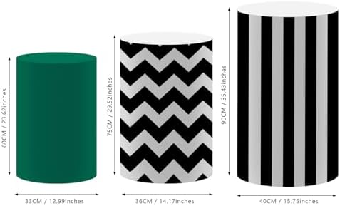 NIVIUS PHOTO Cylinder Display Pedestal Covers Set of 3