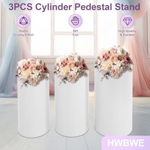 3 Pcs Cylinder Stands for Party Decor and Cake Displays
